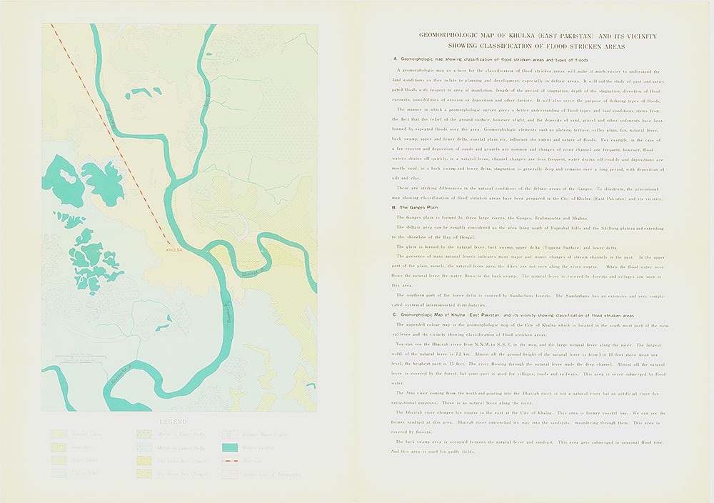 Geomorphologic Map of Khulna (East Pakistan) and Its Vicinity Showing Classification of Flood Stricken Areas